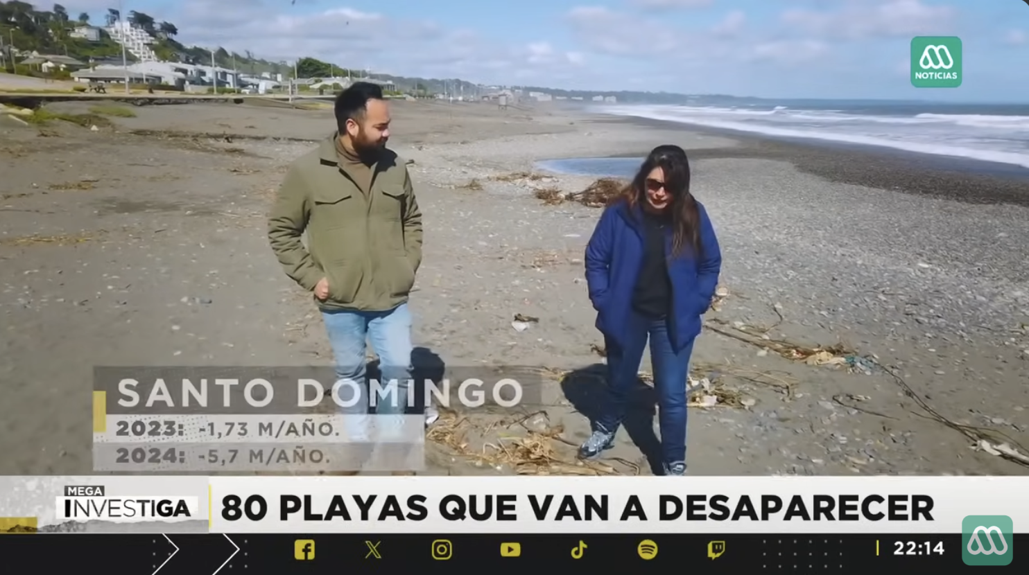 Carolin a Martínez recorre playas junto a periodistas de Megavisión.